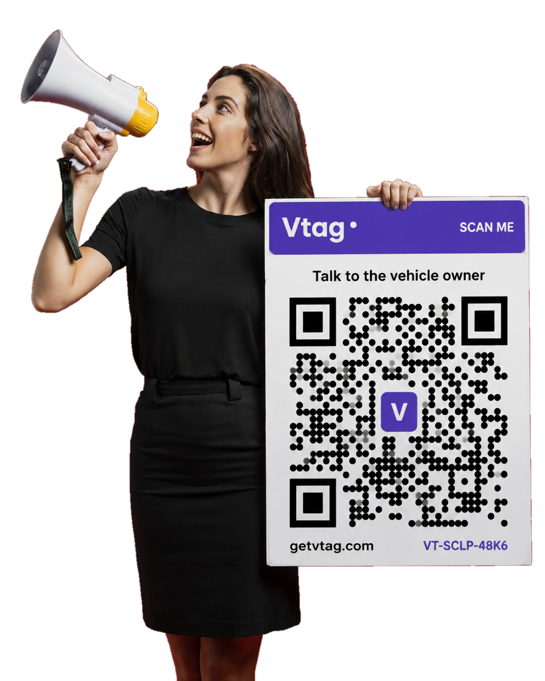Girl with QR